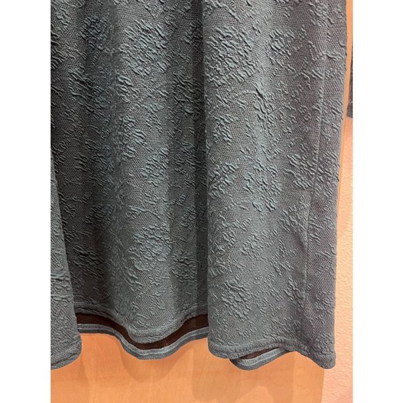 Cut. Loose Womens Green Mock Neck Long Sleeve Pleated Tunic Sweater Dress Size M - Picture 5 of 8